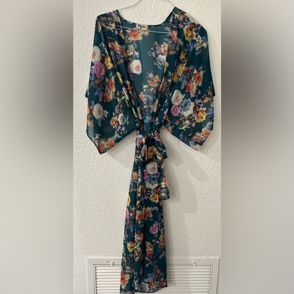 Show Me Your MuMu high/low wrap dress real kimono style